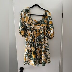 Abercrombie & Fitch Emerson Poplin Puff Sleeve Mini Dress